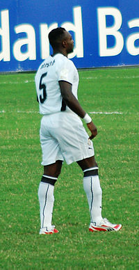 John Mensah playing for Ghana at the 2008 Africa Cup of Nations. Johnmensah.jpg
