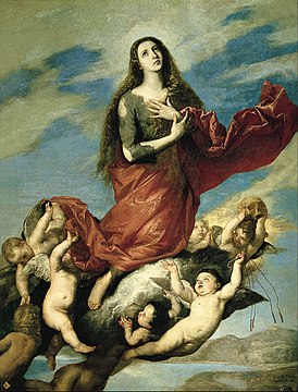 Assomption de Marie Madeleine, 1636, académie royale des Beaux-Arts Saint-Ferdinand, Madrid .