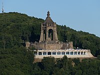 Kaiser Wilhelm monument with rebuilt ring terrace