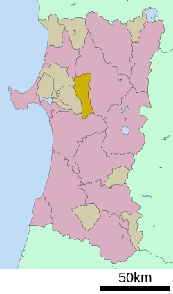 Location of Kamikoani in اکیتا پریفیکچر