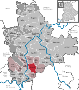 Läget för Karbach i Landkreis Main-Spessart