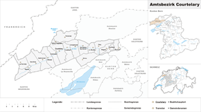 Mapa Courtelary County