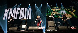 KMFDM esiintymässä vuonna 2011.