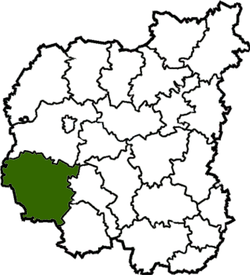 Location of Kozelecas rajons