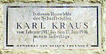 Karl Kraus - memorial plaque