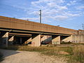 English: LGV Interconnexion Est goes over road D471, at the western corner of the "Triangle de Coubert", in Seine-et-Marne, France. Français : La LGV Interconnexion Est passe au-dessus de la D471, à l'extrémité ouest du "Triangle de Coubert", en Seine-et-Marne, France.