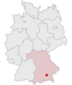 Lage des Landkreises Ebersberg in Deutschland