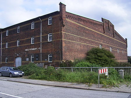 Lagerhaus G am Dessauer Ufer in Hamburg Kleiner Grasbrook (ehemaliges KZ Außenlager)