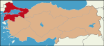 Regió De La Màrmara: Subdivisió, Ecoregions, Províncies