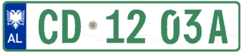 Vehicle Registration Plates Of Albania