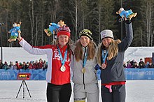 Cross country sprint classic women medalists Lillehammer 2016 Cross country sprint classic women medalists (24439047694).jpg