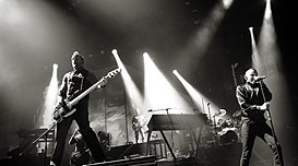 «Linkin Park» выступаюць у Берліне падчас сусветнага турнэ «A Thousand Suns 2010».