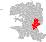 Localisation CC de Haute Cornouaille dans le Finistère, France.svg