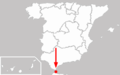 Location map for Ceuta