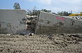 Section of lower breech in London Avenue Canal near Mirabeau Avenue, as incompletely patched by Army Corps of Engineers, 9 November 2005.