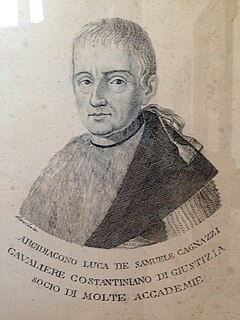 <span class="mw-page-title-main">Luca de Samuele Cagnazzi</span> Italian politician, economist and presbyter (1764–1852)