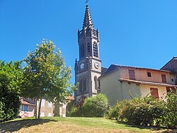 A torre d'a ilesia de Lupiac