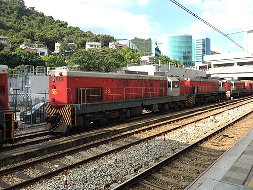 MTR G16 diesel locomotive at Sha Tin Station