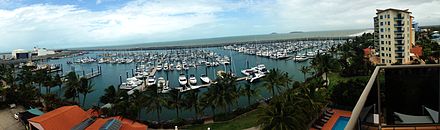 Mackay Marina viewed from the Premier Suite of the Clarion Hotel at Mackay Marina