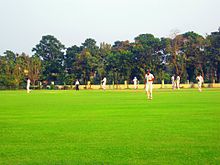 Hlavní pozemek v areálu Salt Lake pronajatý společnosti CAB pořádající zápas Ranji Trophy mezi Bengálskem a MP.jpg