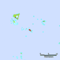 Posizione dell'isola di Mango tra il gruppo di isole ʻOtu Muʻomuʻa.