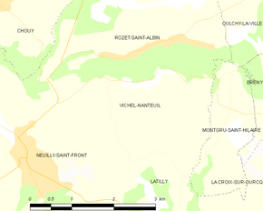 Poziția localității Vichel-Nanteuil