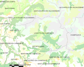 Mapa obce La Motte-en-Champsaur