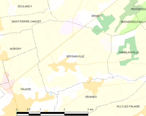 Poziția localității Versainville