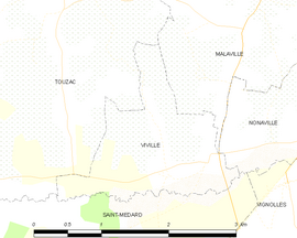 Mapa obce Viville