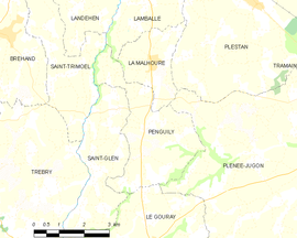 Mapa obce Penguily