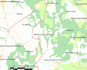 Poziția localității Mérindol-les-Oliviers