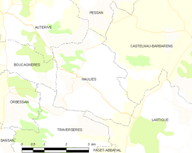 Mapa obce Haulies