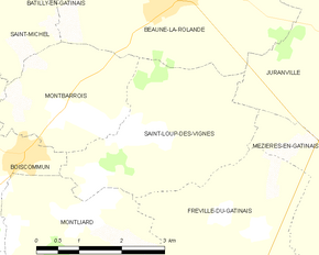 Poziția localității Saint-Loup-des-Vignes