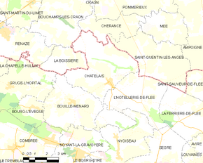 Poziția localității Châtelais