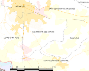 Poziția localității Saint-Martin-des-Champs