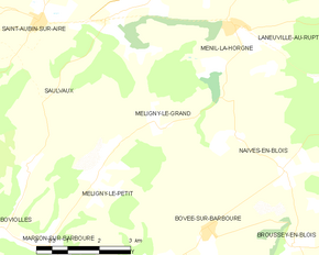 Poziția localității Méligny-le-Grand