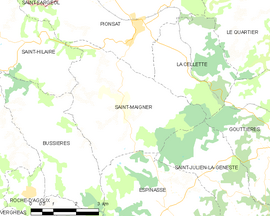 Mapa obce Saint-Maigner