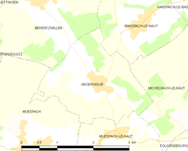Mapa obce Knoeringue