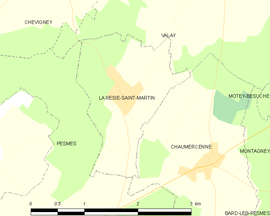 Mapa obce La Résie-Saint-Martin