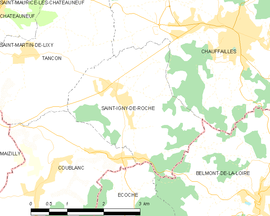 Mapa obce Saint-Igny-de-Roche