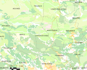 Poziția localității Châteaudouble