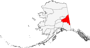 Map of Alaska highlighting Southeast Fairbanks Census Area.svg