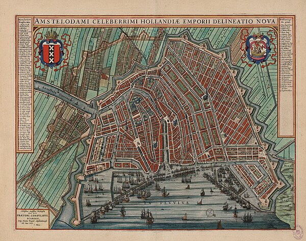 Map of Amsterdam - Amstelodami Celeberrimi Hollandiae Emporii Delineatio Nova (J.Blaeu, 1649).jpg