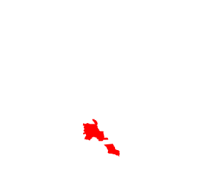 Карта Луизианы с указанием прихода Сен-Мартен