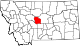 Carte de l'État mettant en évidence le comté de Judith Basin
