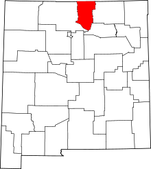 Harta e Taos County në New Mexico