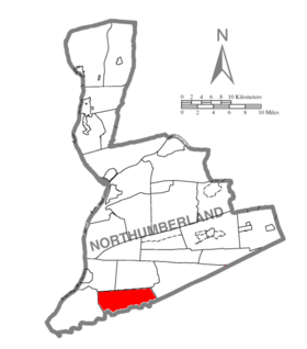 Kart over Northumberland County Pennsylvania Highlighting Jordan Township.PNG