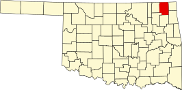 Locatie van Craig County in Oklahoma