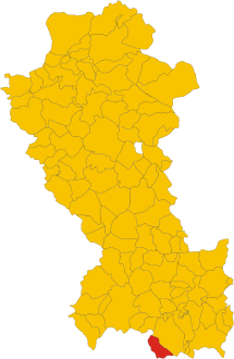 Map of comune of Rotonda (province of Potenza, region Basilicata, Italy).svg