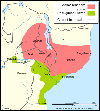 <span class="mw-page-title-main">Maravi</span> Former kingdom which straddled the current borders of Malawi, Mozambique and Zambia